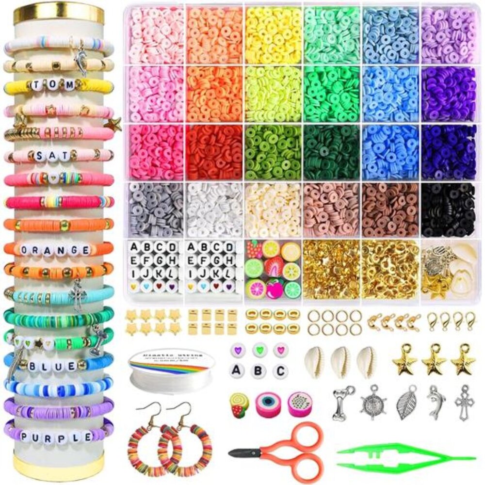 Clay Beads Bracelet Making Kit  Polymer Heishi Beads  (clay beads 4200)